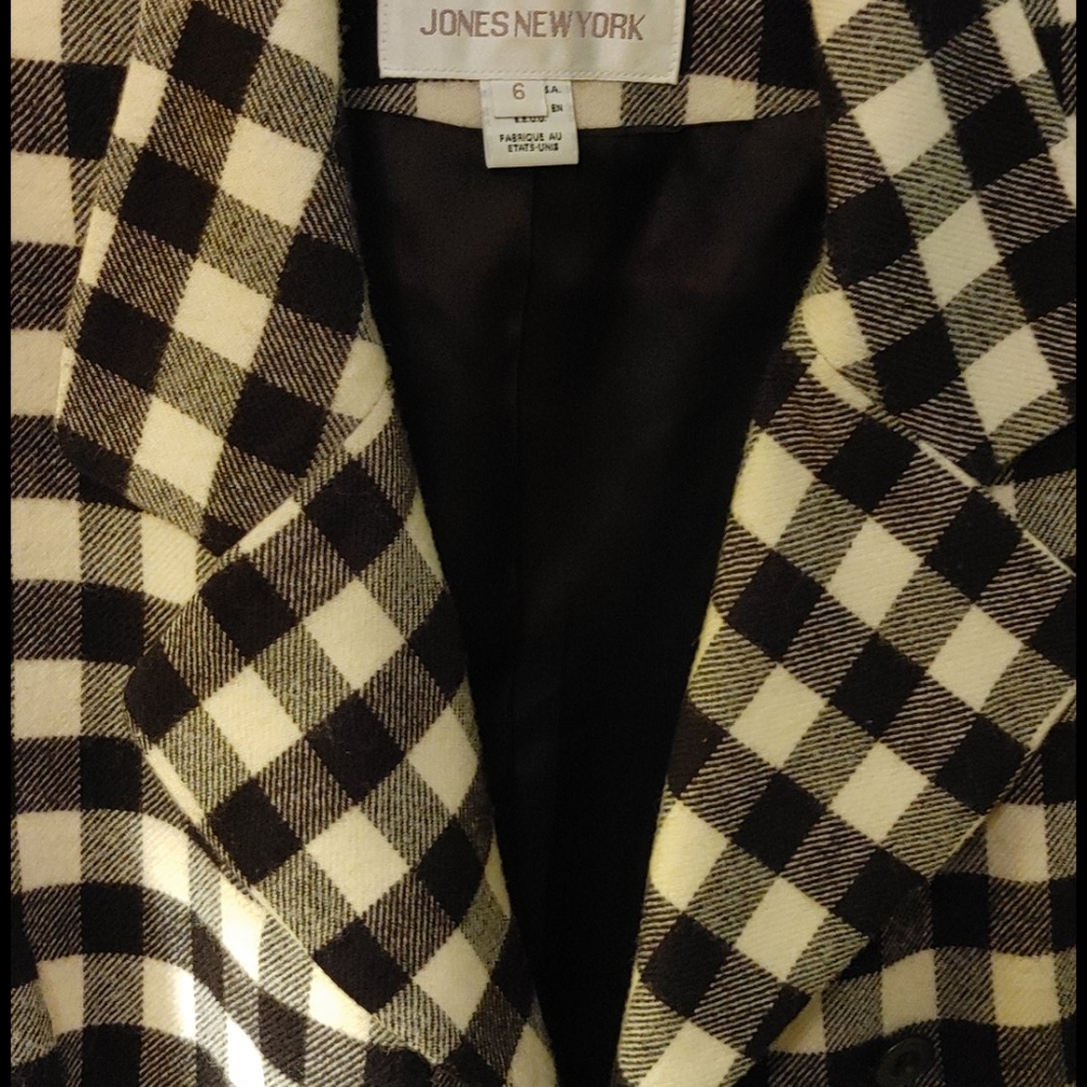 Wool Buffalo Check Blazer - Picture 2 of 7